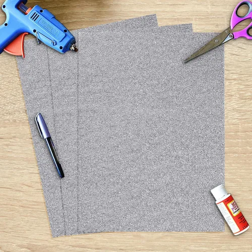 Miniatura 5 de SANZIX 25 hojas de papel de cartulina con purpurina plateada, 8.2 x 11.7 pulgadas, 110 libras, 300 GSM, cartulina de papel con purpurina plateada