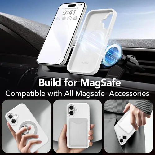 Miniatura 375 de GONEZ Funda de silicona para iPhone 15 Pro Max, compatible con Magsafe, protector de cámara + protector de pantalla, forro de microfibra suave