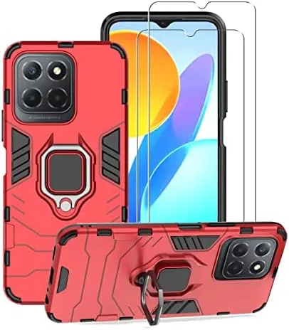 Miniatura 7 de ZMONE - Funda protectora para Honor X8 5G, Honor X6, Honor X6s, con protector de pantalla de vidrio (paquete de 2), resistente de doble capa, grado