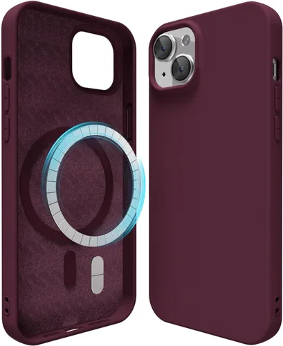 Miniatura 41 de oakxco Funda de silicona para iPhone 12 Pro Max, magnética, compatible con carga inalámbrica Magsafe, cubierta protectora de goma suave y delgada