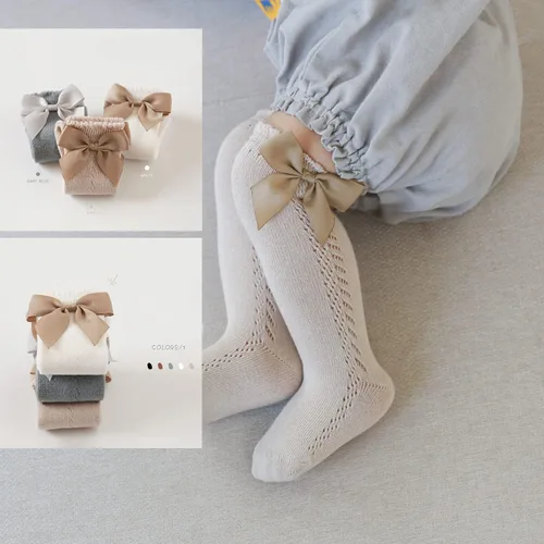 Miniatura 25 de EPEIUS Calcetines altos hasta la rodilla para bebés y niños pequeños (paquete de 3/5)