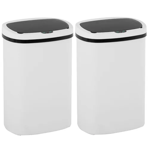 Miniatura 9 de Cubo de basura de cocina de 13 galones con tapa, cubo de basura automático sin contacto para cocina, cubo de basura de plástico PP con sensor