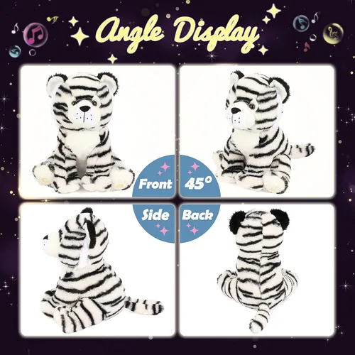 Miniatura 3 de Hopearl Perezoso de peluche con luces LED y música, perezoso de tres dedos flexible de felpa, con luces de noche que brillan en la oscuridad