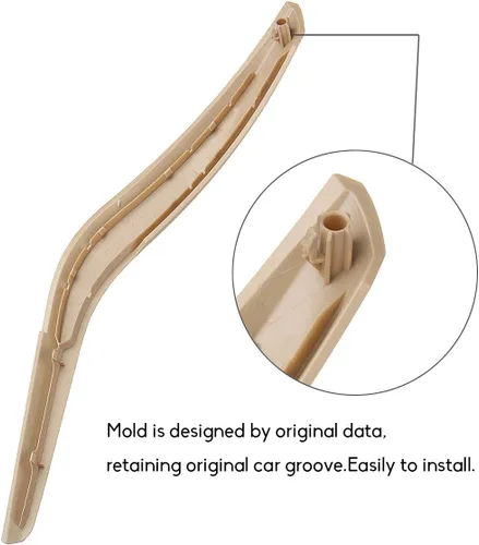 Miniatura 5 de Jaronx Para BMW X1 Reemplazo de la cubierta de la manija de puerta, lado izquierdo+lado derecho interior puerta interior agarradera cubierta Beige