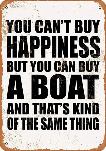 Miniatura 3 de Sign You Can't Buy Happiness BUT You CAN Buy Local Funny Art Letrero de metal de 16 x 12 pulgadas para bar pub interior y exterior, decoración