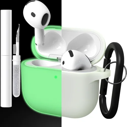 Miniatura 29 de Brujula Funda protectora de silicona para AirPods 4 con ANC, compatible con AirPods de 4ª generación 2024 (Avocado, AirPods 4 con ANC)