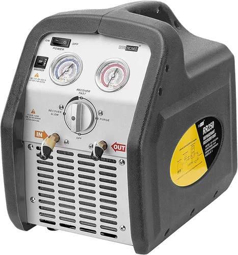 VIVOHOME 110-120V CA 60Hz 3/4HP Máquina portátil de recuperación de refrigerante de cilindro único, gris