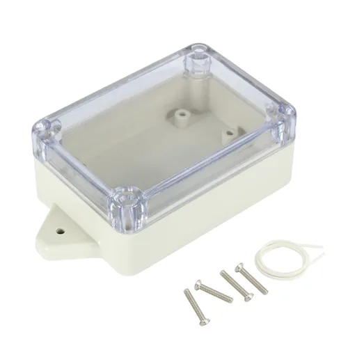 Miniatura 8 de Caja de conexiones de plástico ABS impermeable a prueba de polvo, recinto universal para proyectos eléctricos con cubierta transparente