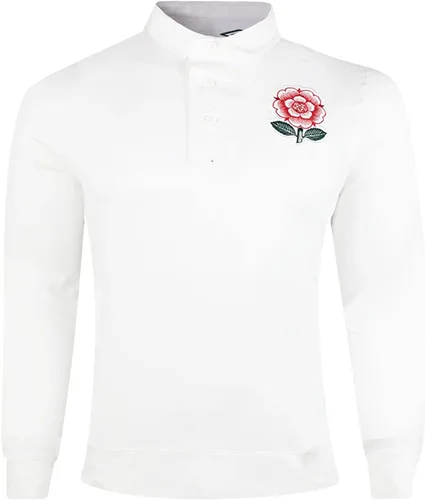 Umbro England RFU - Camiseta clásica de rugby de manga larga para hombre, 150 aniversario, color blanco