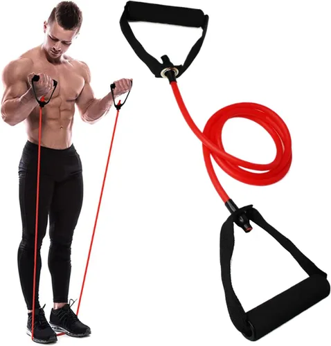 Bandas de resistencia, bandas de resistencia de 55 pulgadas/4.6 ft 5-20 libras con asas, bandas de ejercicio con asas, bandas elásticas para