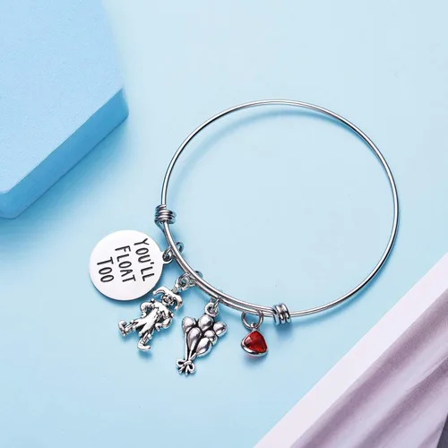 Miniatura 5 de LParkin Pulsera You Float Too para fanáticos de la película de terror, regalo para ella, pulseras de Halloween