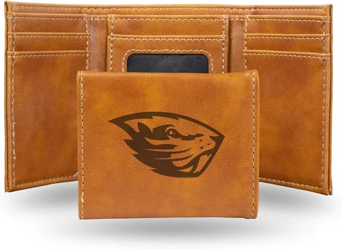 Miniatura 156 de NCAA Rico Industries - Billetera triple grabada con láser, con grabado láser, accesorio para hombre
