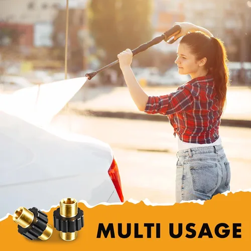 Miniatura 5 de Twinkle Star - Conector rápido de manguera de lavado a presión, conector de rosca métrica macho M22, TWIS375