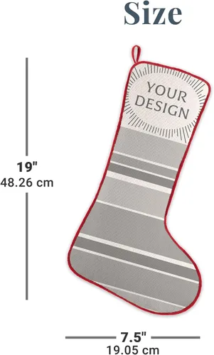 Miniatura 5 de Let's Make Memories Calcetín de Navidad Personalizado - Personalizado con Tu Nombre - Colores Tradicionales de Fiestas - Calcetines para la Familia