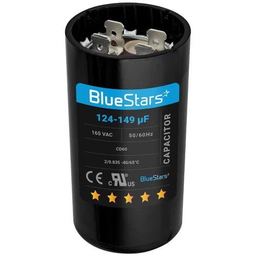 Miniatura 23 de [[Listado UL] BlueStars 108-130 uF MFD 110-125 VCA voltios ±20% 50/60 Hz CD60 Condensador de arranque redondo AC Pieza de repuesto eléctrico