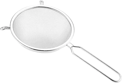 Miniatura 10 de Lurrose Cuchara de malla de acero inoxidable de 17.12 pulgadas con colador ranurado de mango largo para servir alimentos, drenaje de aceite