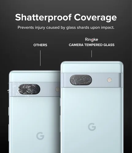 Miniatura 9 de Ringke Cristal de cámara [protección multicapa/paquete de 3] compatible con protector de lente de cámara Google Pixel 7a, cubierta de vidrio