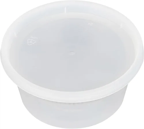 Miniatura 13 de Restaurantware -Asporto - Cajas para llevar de 8 onzas, 25 recipientes redondos para sopa para microondas - Tapas de plástico transparente