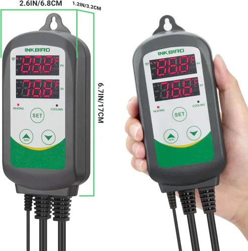 Miniatura 7 de Inkbird WiFi ITC-308 Controlador digital de temperatura Termostato para acuario calentador y enfriador de acuario, con sensor impermeable.
