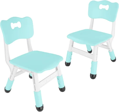 Miniatura 11 de FUNLIO Silla Ajustable para Niños (2 piezas), Silla para Niños Pequeños con 3 Niveles de Altura Ajustable para Edades de 3-8, Silla Infantil