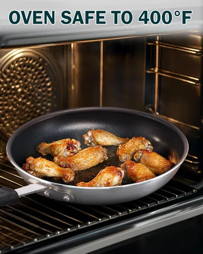 Miniatura 7 de Cooks Standard Sartén profesional de aluminio antiadherente estilo restaurante de 12 pulgadas, 30 cm, para saltear