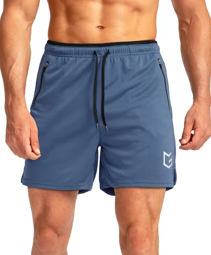 Miniatura 2 de G Gradual Pantalones cortos de correr para hombre con bolsillos con cremallera secado rápido gimnasio entrenamiento atlético pantalones cortos de 5