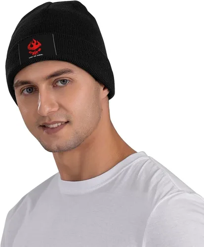Miniatura 3 de DaigMeng Anime Gurren Lagann - Gorro de punto suave para hombres y mujeres, gorro de invierno cálido