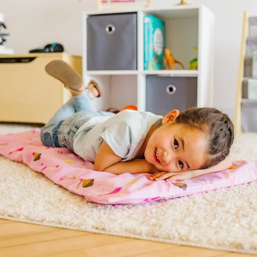 Miniatura 2 de Wildkin Funda de algodón para siesta para niñas, funda de repuesto suave con solapa cosida, se adapta a alfombrillas de vinilo de 1.5 pulgadas