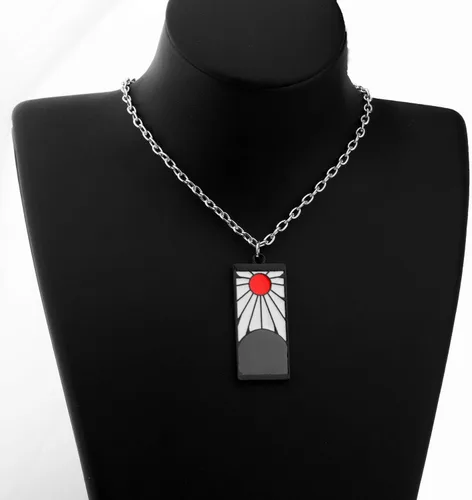 Miniatura 2 de FAADBUK Demon Anime Inspired Jewelry Tanjiro Necklace & Keychain Tanjirou Anime Cosplay Gifts