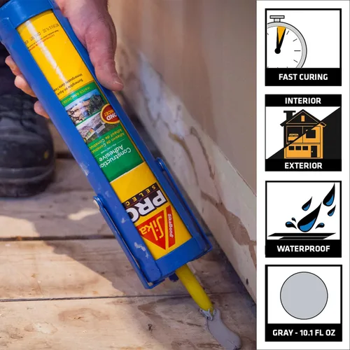 Miniatura 2 de Sika SikaBond Adhesivo de construcción - Calafeo avanzado de poliuretano - Gris - para uso en superficies exteriores - Sumergible en agua e