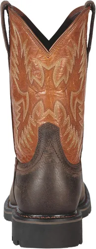 Miniatura 5 de Ariat Sierra - Botas de trabajo con punta cuadrada ancha y punta de acero para hombre Marrón oscuro/verde pino