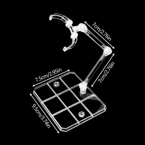 Miniatura 5 de 10 soportes para figuras de acción, soporte transparente para figura de acción de montaje, base de soporte para modelo de muñeca, compatible
