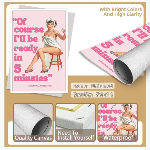 Miniatura 7 de Póster de pared de coqueta rosa de los años 70, diseño retro vintage de los años 70, póster estético de moda para habitación de adolescentes