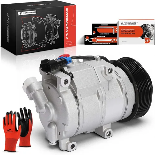 Miniatura 10 de A-Premium Compresor de aire acondicionado con embrague compatible con modelos John Deere, polea de 8 ranuras