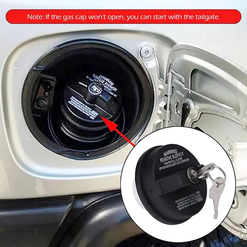 Miniatura 6 de Tapa de depósito de combustible con bloqueo, tapa de sello de depósito de combustible de plástico con dos llaves, repuesto OEM #77300-47020 10504