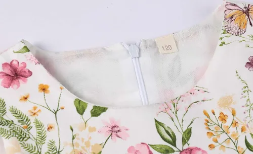 Miniatura 3 de SMILING PINKER Vestidos de verano para niñas pequeñas, de algodón, sin mangas, mariposa