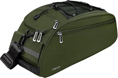 Miniatura 8 de MOSISO Bolsa de maletero para bicicleta, bolsa impermeable para asiento trasero de bicicleta, bolsa de almacenamiento para el sillín, bolsa