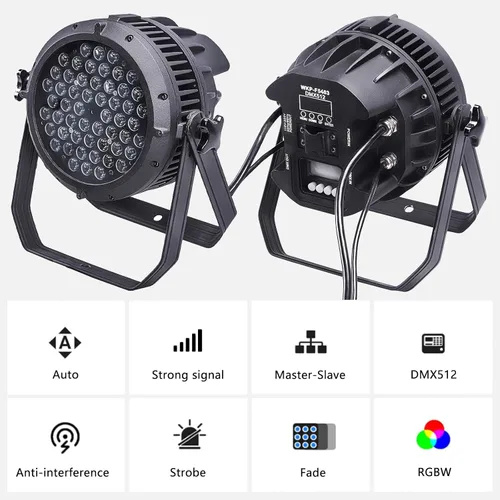 Miniatura 3 de Luces llevadas de la etapa, luz llevada impermeable del par de 54x3w RGBW, IP67 Dmx llevada al aire libre Uplight