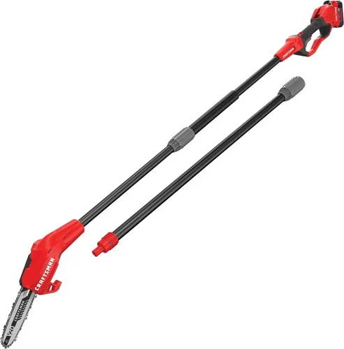 Miniatura 14 de CRAFTSMAN V20 Sierra de poste inalámbrica, 14 pies, batería y cargador incluidos, sierras de poste para podar árboles, hasta 325 cortes por carga