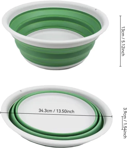 Miniatura 4 de SAMMART Tina plegable de 7.5 L (1.98 galones) - Tina plegable - Lavabo portátil - Tina de plástico que ahorra espacio