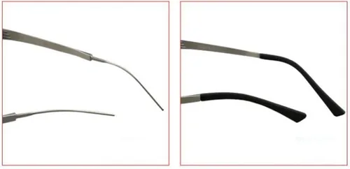 Miniatura 6 de Puntas de extremo para lentes de oreja, piezas de calcetín de tubo para gafas de silicona antideslizante, reemplazo cómodo, 2 pares