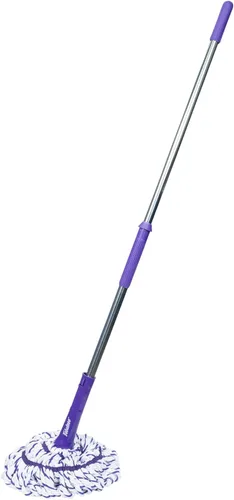 Miniatura 5 de Fabuloso Trapeador giratorio, trapeador de suelo autoescurrible con limpiador antiarañazos y cabezal lavable extraíble para sistema de limpieza