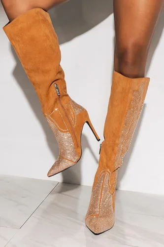 Miniatura 2 de Cape Robbin Olkley - Botas altas de vaquero para mujer, botas vaqueras occidentales para mujer con tacones de aguja, botas de vestir de moda