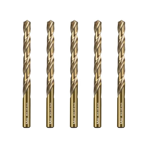 Miniatura 15 de SALI Juego de Brocas de Cobalto, 10 Piezas de 1/4" M35 de Acero de Alta Velocidad Longitud Jobber Kit de Brocas para Metal Endurecido, Acero