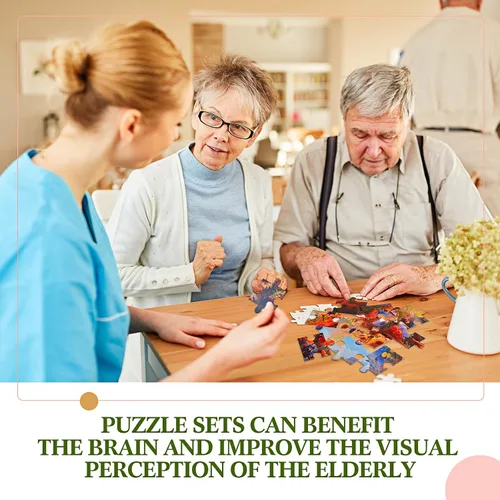 Miniatura 4 de Syhood Paquete de 10 rompecabezas de 16 piezas grandes para personas mayores con demencia, juegos cognitivos de memoria de Alzheimer para ancianos
