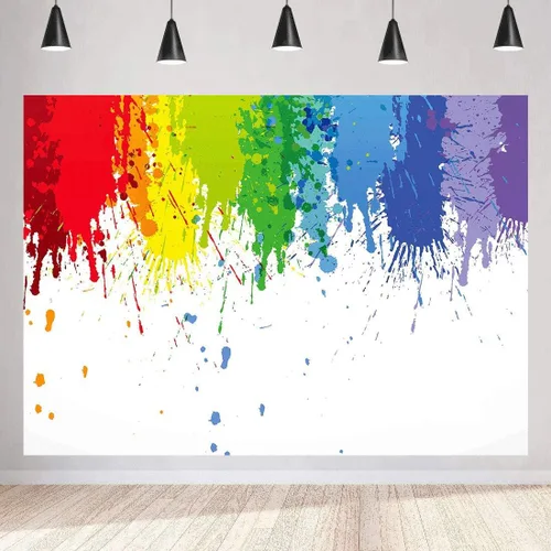 Miniatura 8 de Fondo de fiesta de salpicaduras de pintura colorida pintura arte fotografía fondo MEETSIOY pintura al óleo abstracta cabina de fotos accesorios