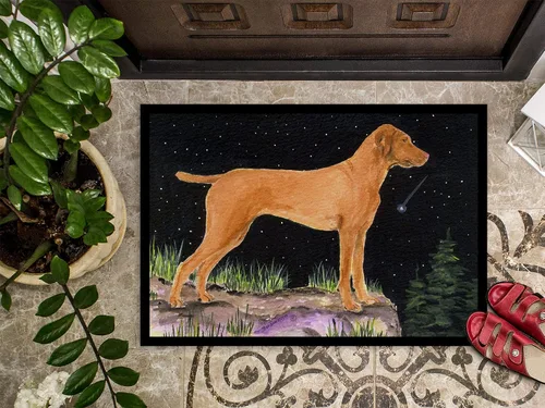 Miniatura 4 de Caroline's Treasures SS8478MAT - Felpudo de noche estrellada Vizsla de 18 x 27 pulgadas, tapete para puerta delantera, interior y exterior