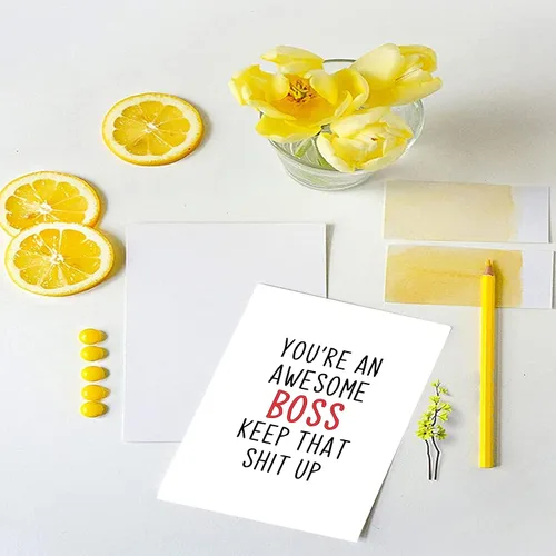 Miniatura 3 de Cheeky - Tarjeta del día del jefe, tarjeta de cumpleaños para jefe, tarjeta de felicitación madura para gerente, You're Awesome