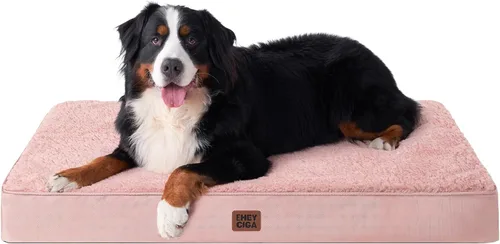 Miniatura 67 de EHEYCIGA Cama ortopédica de espuma para perros grandes, 35 pulgadas de largo x 23 pulgadas de ancho x 3.5 pulgadas de alto, gris claro