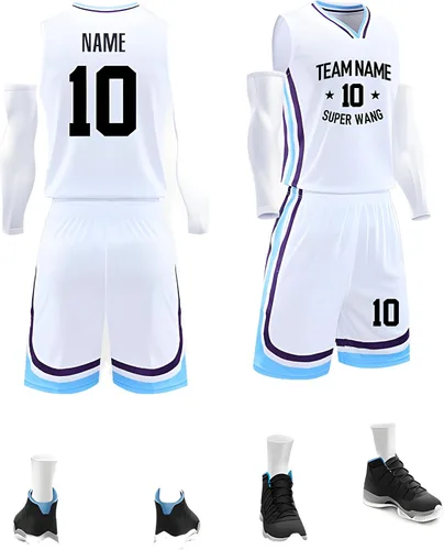 Camisetas de baloncesto personalizadas con cualquier nombre y número del equipo, camisetas de baloncesto para hombres, niños, adultos, conjunto de